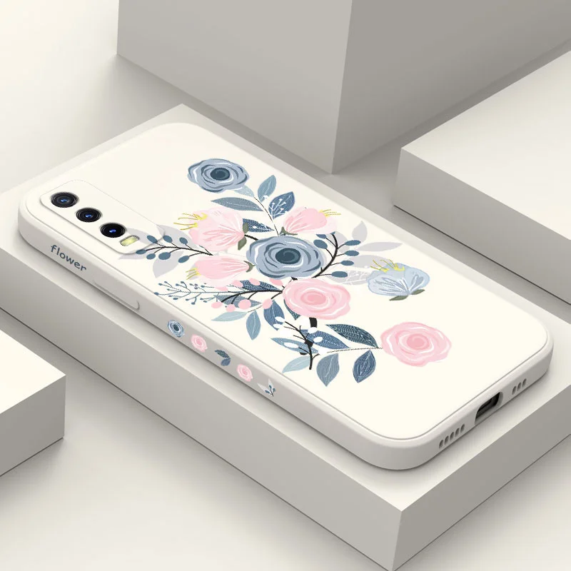 

Pink Rose Case For VIVO Y20 Y12 Y15 Y15A Y19 Y21 Y30 Y50 Y33 Y35 Y76 Y91 Y95 S T I Hole V23 V25 V21 V20 S1 Pro 4G 5G