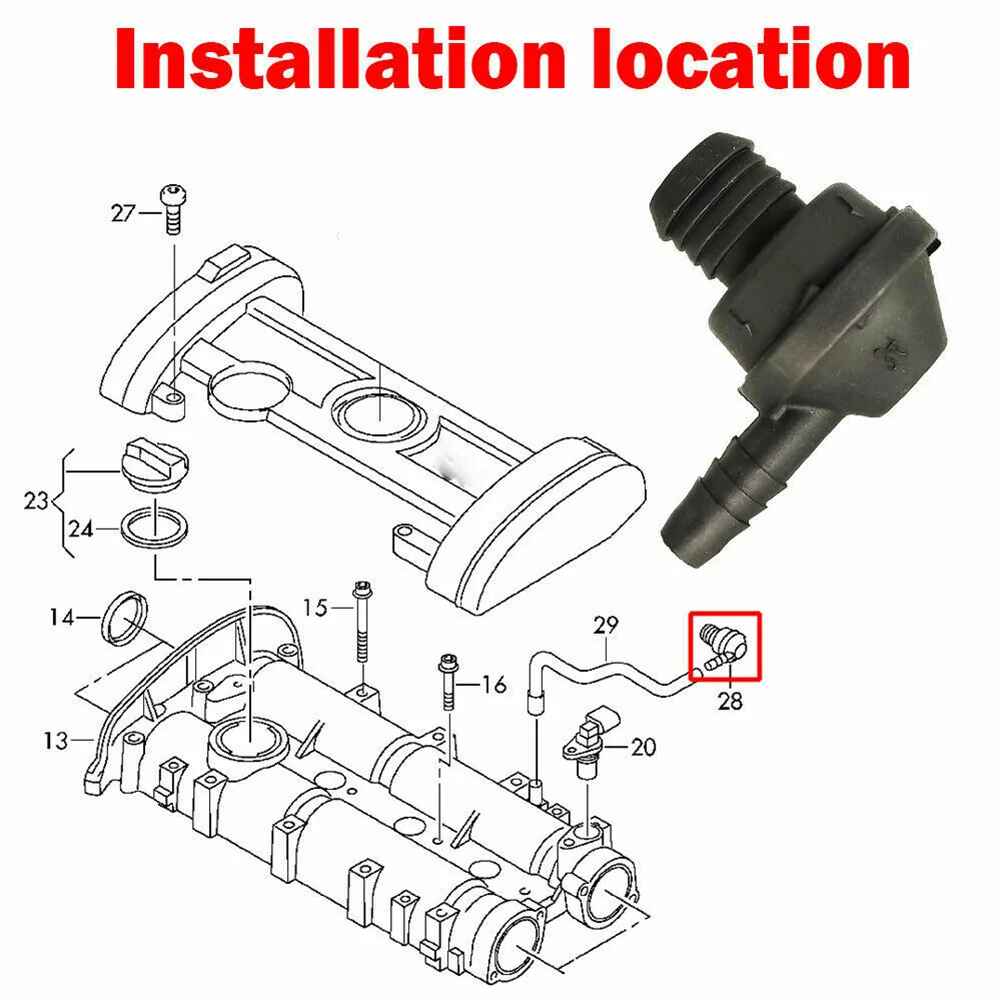 

Durable Practical Quality One Way Valve For A3 (2008-2013) Crankcase For A1 A3 Hose Parts 030103175B Accessories