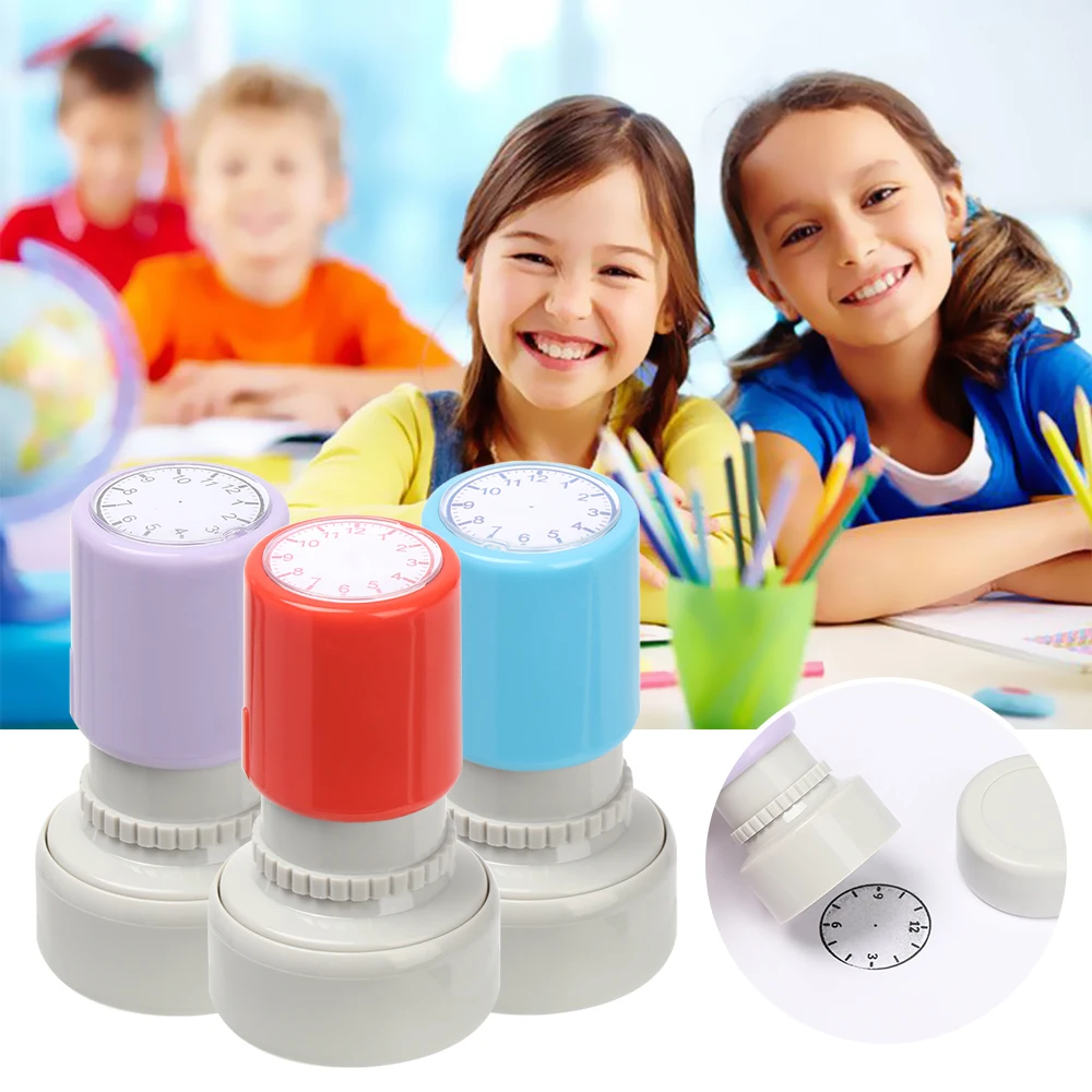 

Learn Kids Toy Teaching Seal Stamps Clock Dial Learning Recognition Student Teaching Tools Clock Stamp
