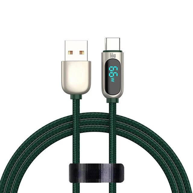 

2022 LED Display USB Type C Cable For Xiaomi 10 Huawei 5A Fast Charging Charger USBC USB-C Data Cable Type-C Wire Cord