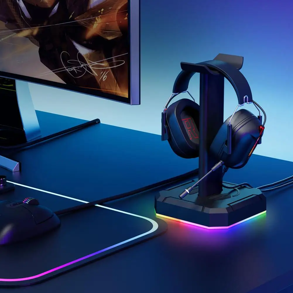 

Подставка для Игровых Наушников Rgb, прочная нескользящая гарнитура, настольный дисплей, подставка для наушников, универсальные аксессуары