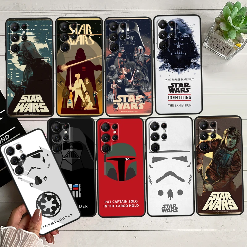 

Star Wars hero battle Black Phone Case For Samsung Galaxy S23 S22 S21 S20 FE Ultra Pro Lite S10 S10E S9 Plus 5G Cover Capa Coque