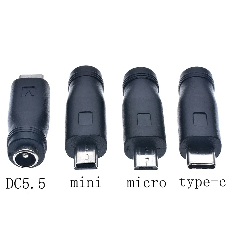 Тип C / Планшет Micro USB 2.0 к DC 5 5x2 1 мм Разъем питания Адаптер 5*2 Преобразователь В