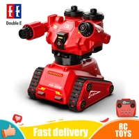 double e e81 rc robot app remote control intelligent fire fighting robot luminous water spray truck programmabl toy for boy