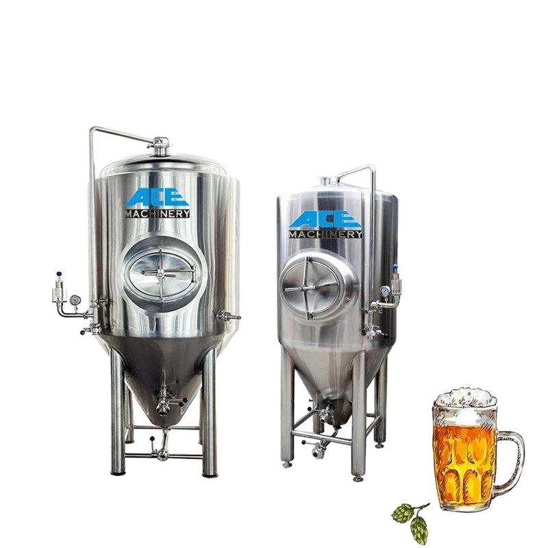 

300L 500L 7BBL 10BBL 1000L 1500L 2000L 3000L 30BBL cylinder conical beer fermenter with cooling jacket for brewery equipment