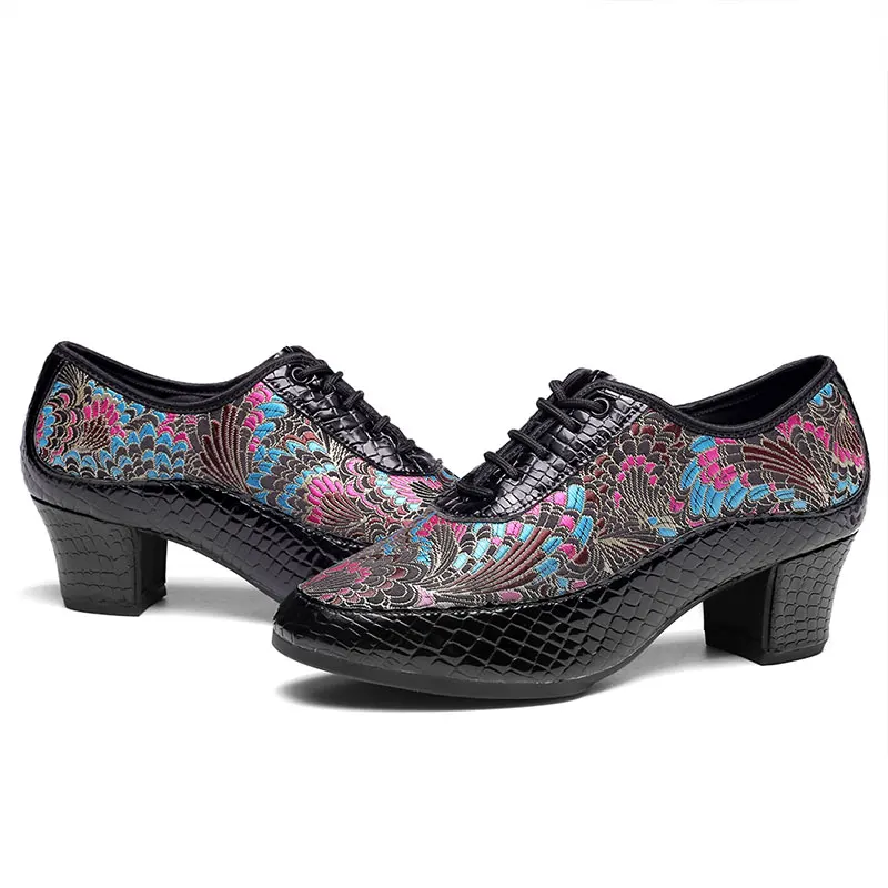 SWDZM New Women Dance Sneakers Ladies Latin Dance Shoes Woman's Ballroom Shoes Tango Embroidered Soft Bottom Dancing Rubber Sole