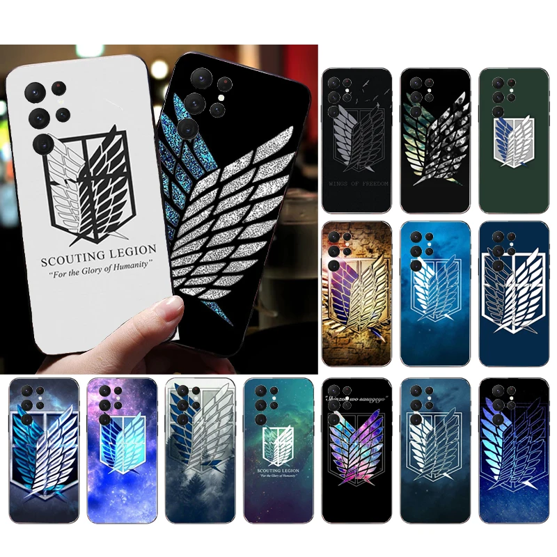 

Phone Case for Samsung Galaxy S23 S22 S21 S20 Ultra S20 S22 S21 S10 S9 Plus S10E S20FE Anime Japanese attack on Titan