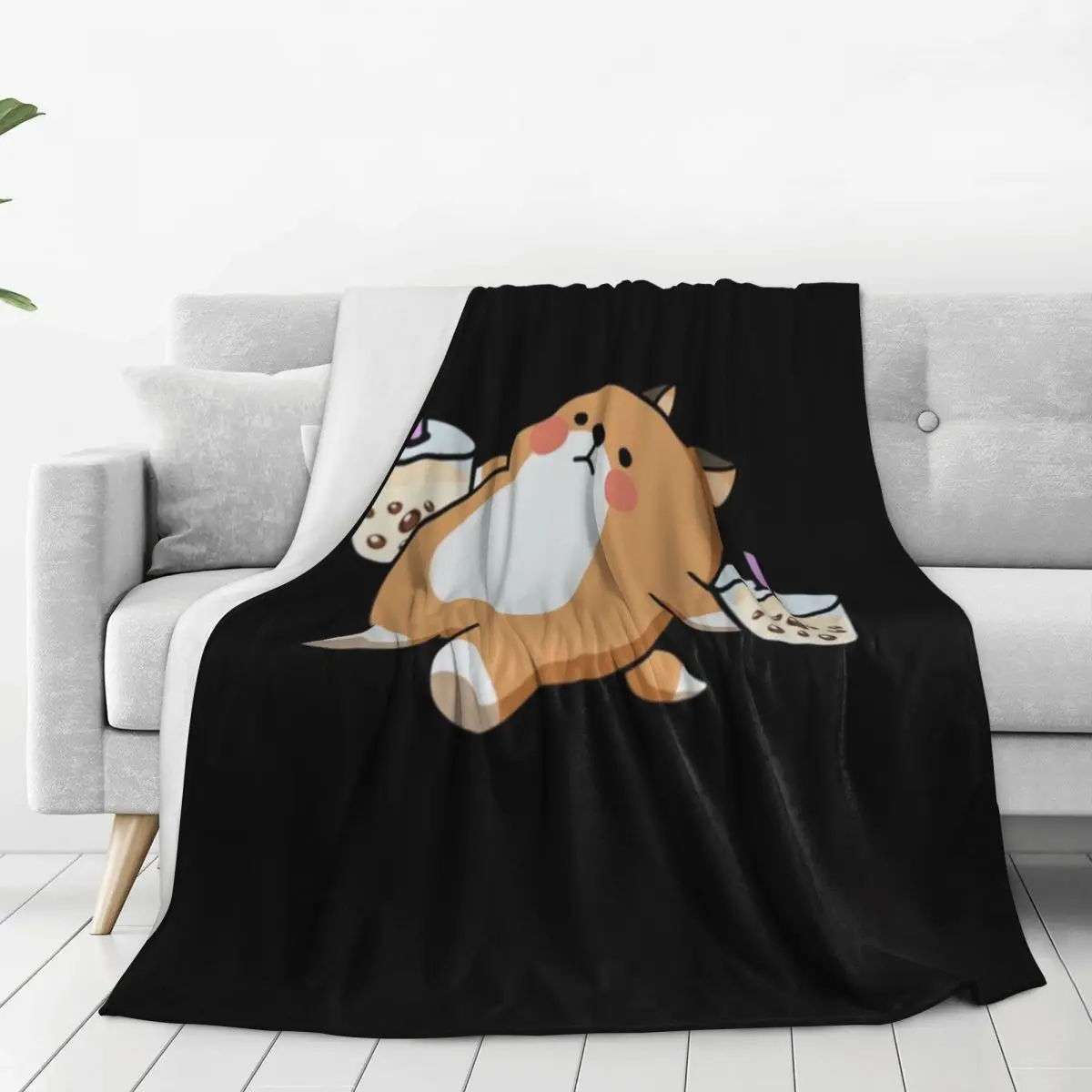 Ленивая Шиба любит Бобу! Одеяла флисовые теплые одеяла для дивана постельные