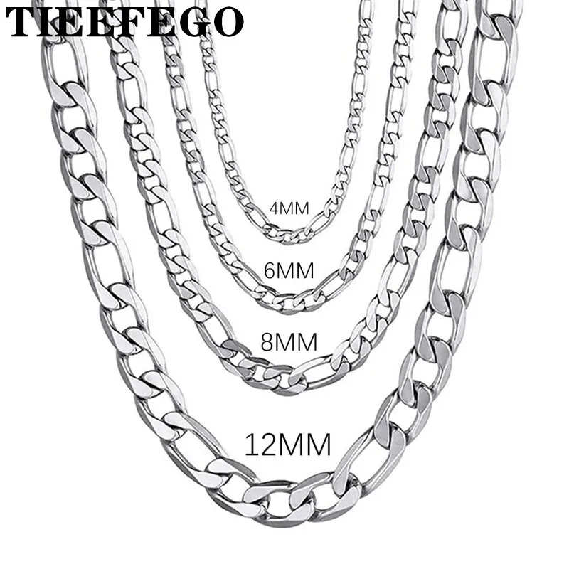 

Men's 925 Sterling Silver 4MM/6MM/8MM/12MM Curb Cuban Chain Necklace 16-30 Inch for Man Women Fashion Jewelry High End Necklace