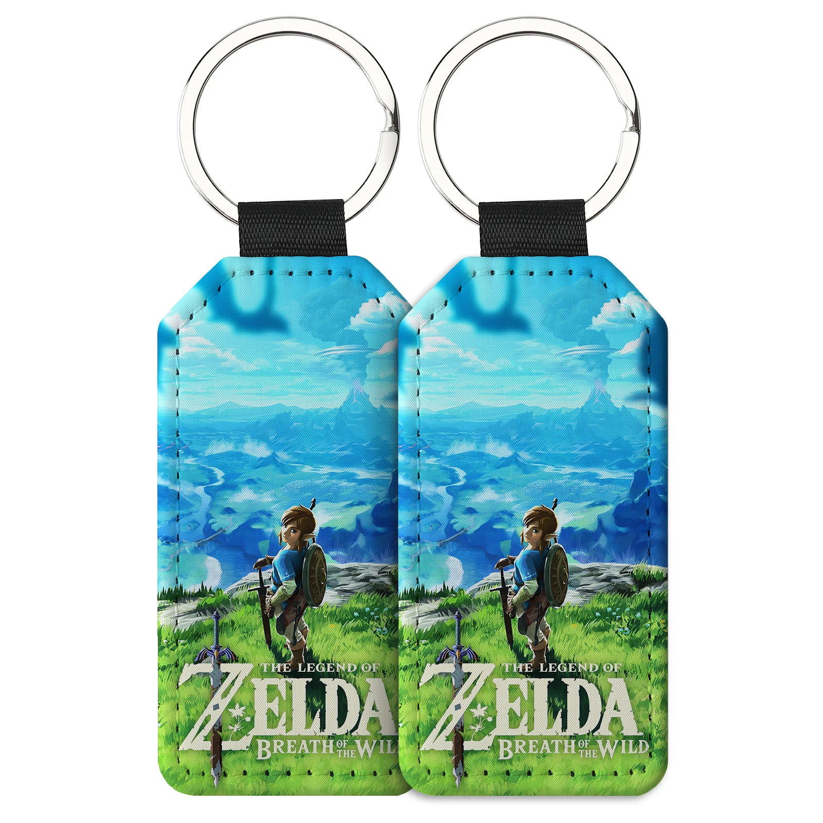 Фото Новые брелоки Zelda с принтом персонажей аниме-игр, мультяшные брелоки для ключей от машины, подвески для рюкзаков и кошельков, подарки на день рождения №2