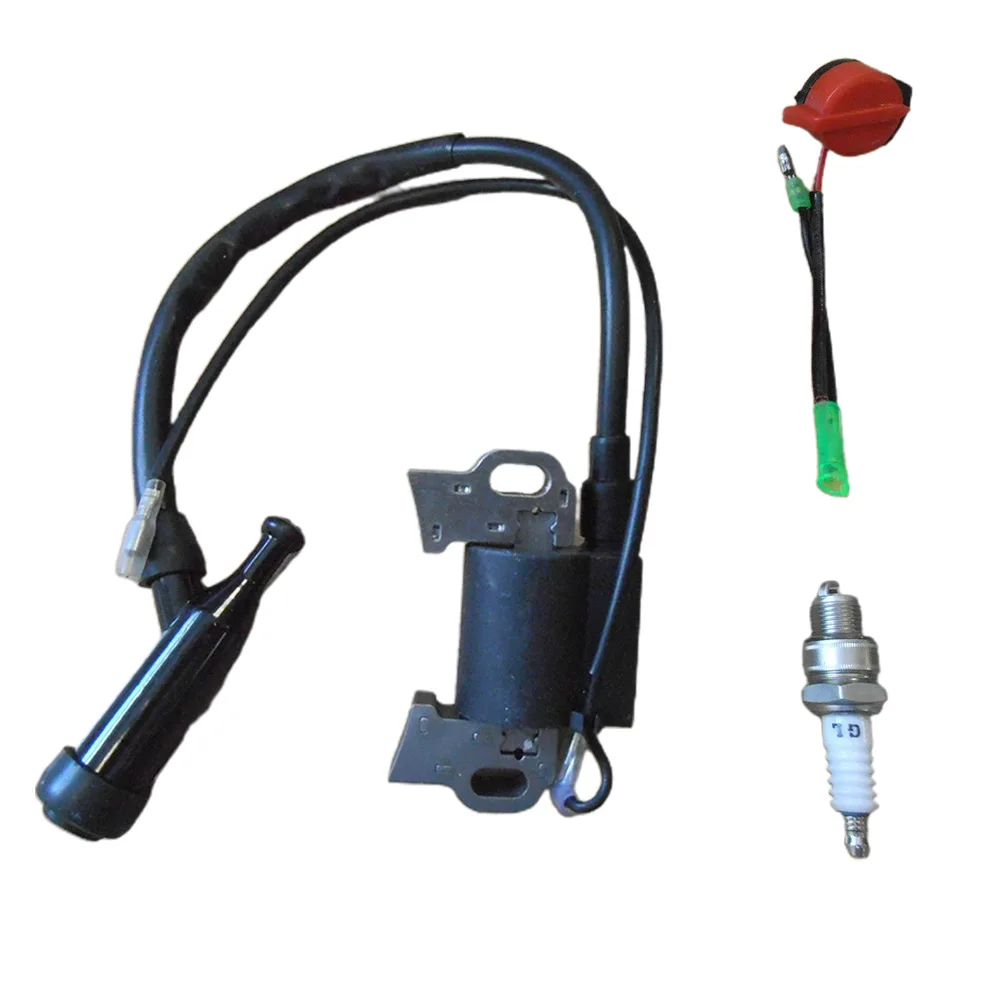

Ignition Coil Spark Plug On/Off Switch Fits GX110 GX120 GX140 GX160 GX200 Garden Repair Tool Replacement Lawn Mower Trimmer Part
