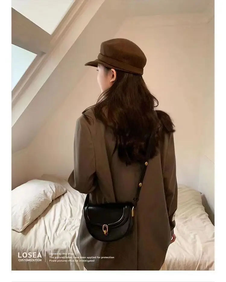Senior sense of saddlebag small bag 2023 new fashion versatile women's bag armpit single shoulder bag crossbody bag