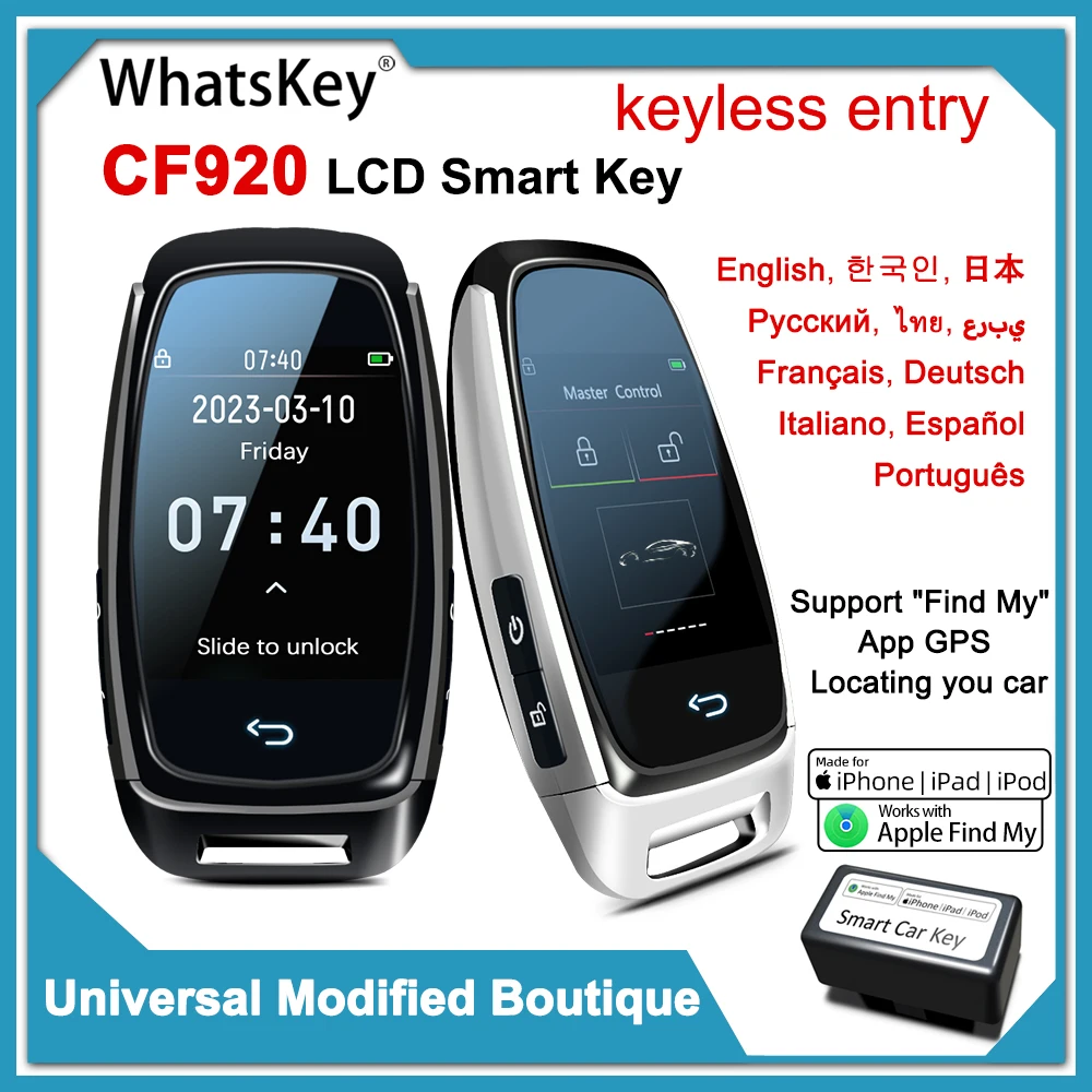 Newest Universal Modified Remote OBD Comfortable Entry Keyless Entry CF920 Smart LCD Key For BMW/Audi/Hyundai/VW/Porsche/Toyota
