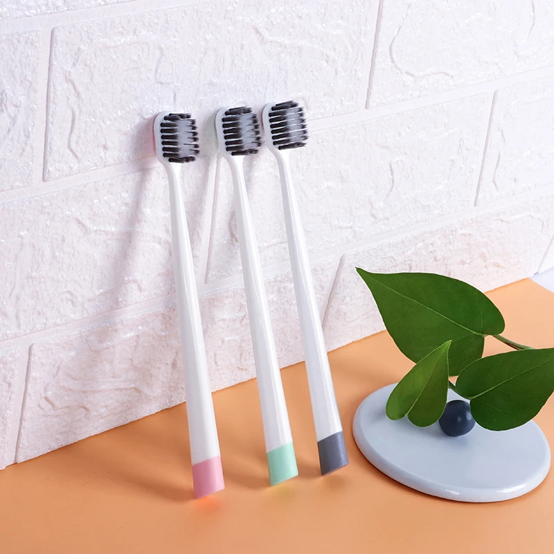 

3PC/set Adult Nano Soft-bristled Toothbrush Wide Head Bamboo Charcoal Soft Bristle Toothbrushes Factory Wholesale