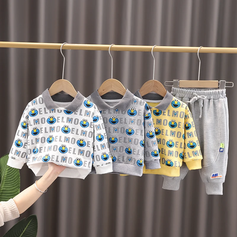 

NEW Toddler Baby Boys Girls Cartoon Clothes Set Spring Autumn Fashion Children Hoodies+Pants 2Pcs/sets Kids Casual Tracksuits