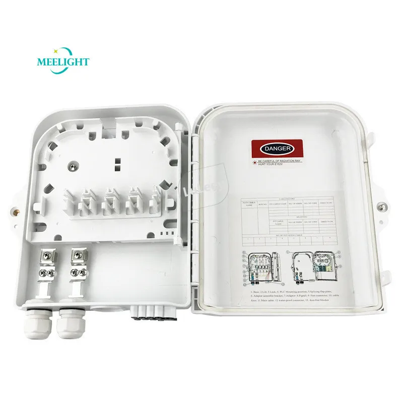 

FTTH 8-core fiber optic cable fiber box can be packed with 8-core 4-core split ABS material indoor and outdoor fiber box