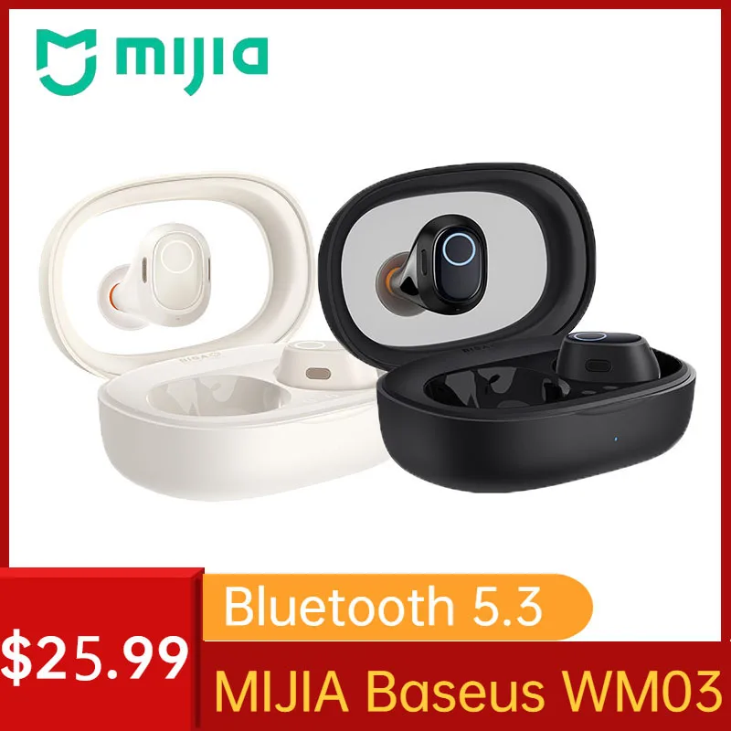 

Беспроводные наушники MJIA Baseus WM03, TWS Bluetooth 5,3, сверхдолговечные наушники, удобные наушники с низкой задержкой, наушники с микрофоном