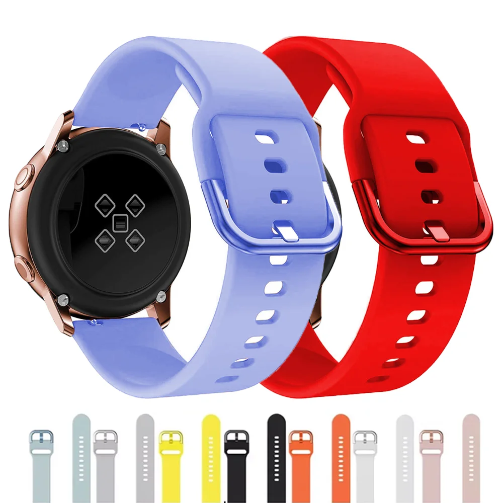 

Ремешок для часов Samsung Galaxy watch 4, classic, active 2, Gear s3, силиконовый, 20 мм, 22 мм