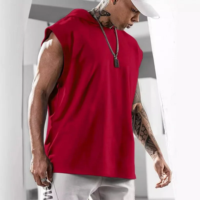 Мужской спортивный пуловер для фитнеса Повседневная футболка свободного покроя