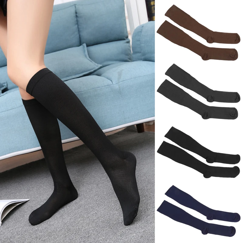 

Nylon Pressure Compression Varicose Vein Leg Knee High Support Long Stockings Solid Color Comfortable Ladies And Men Socks 2022