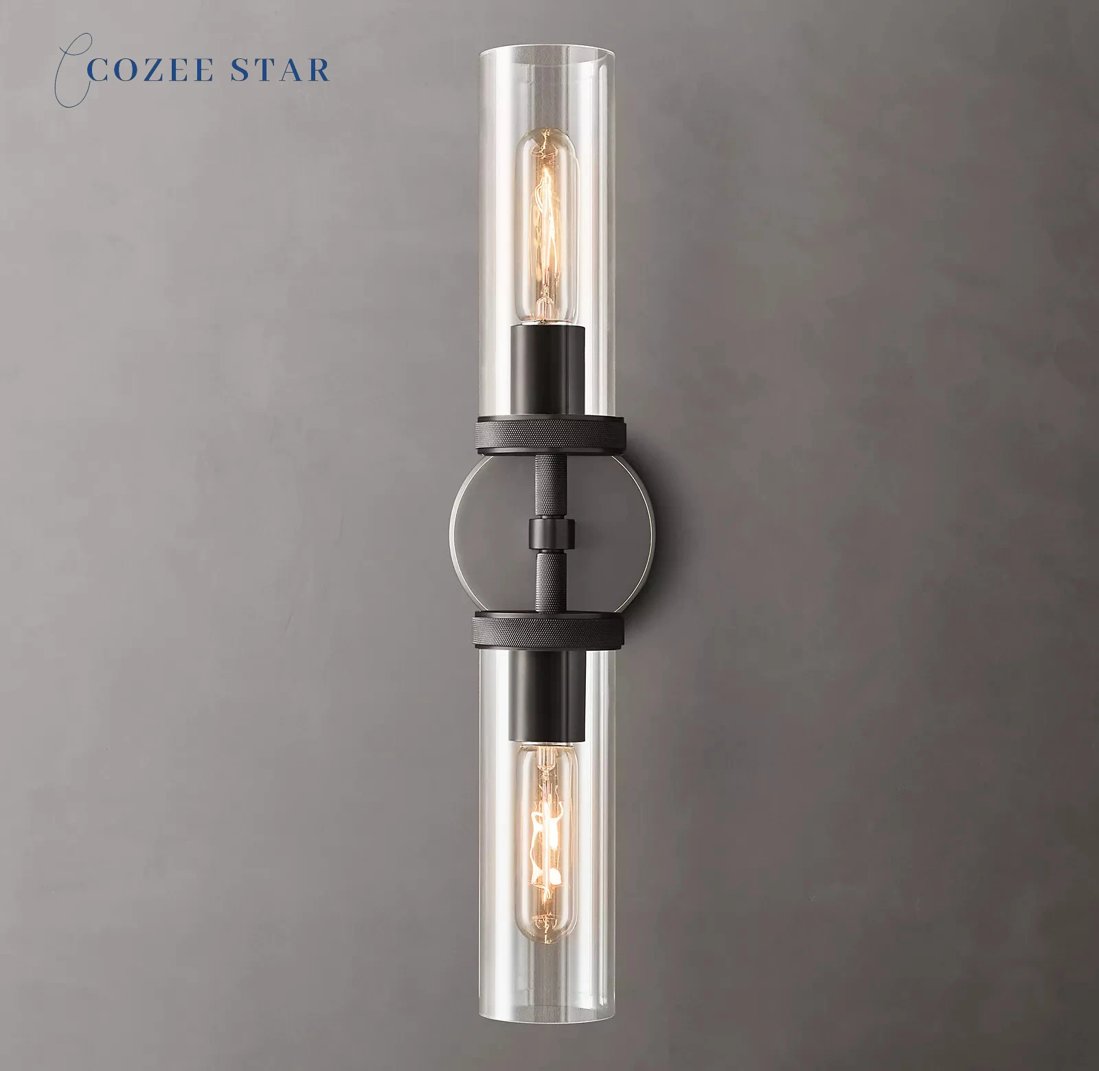 Lambeth Knurled линейное бра современные ретро лампы из зеркальной латуни