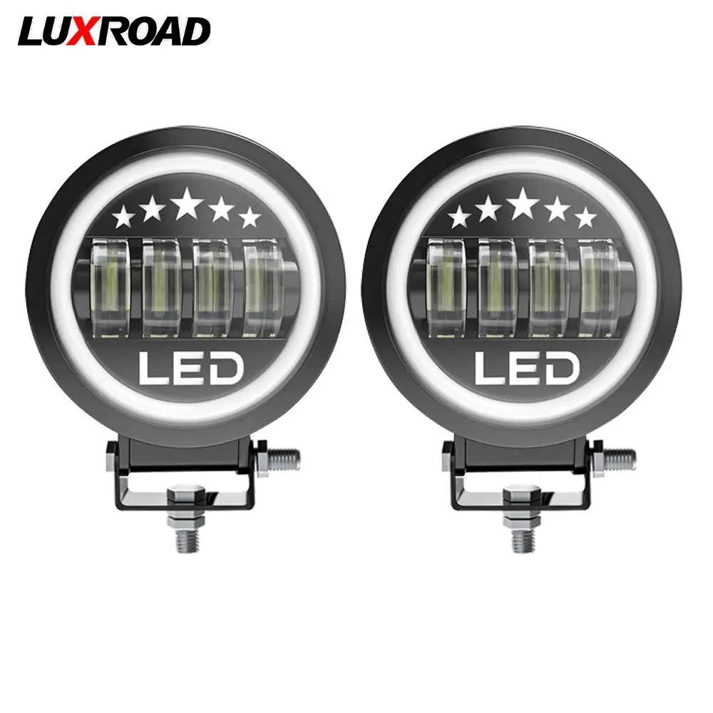 

4 inch LED Work Light 7D Lens Angel Eyes Fog Light Driving Lamp For Motorcycle Offroad 4x4 Accessories Car ATV Truck Retrofit