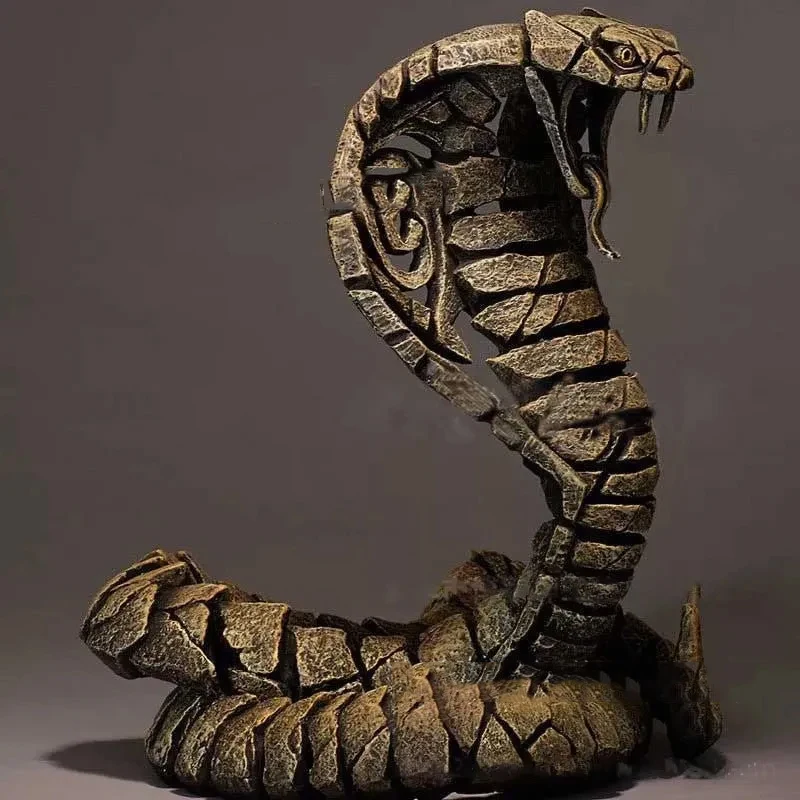 

Aqumotic Splicing Stone Taxidermy Sculpture Collection Resin Small Ornament Creature Scul Tiger Snake Dinosaur Shark Lizard Lion