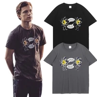 tom holland same style i lost an electron t shirt men women high quality cotton tee fashion classic graphic streetwear camisetas