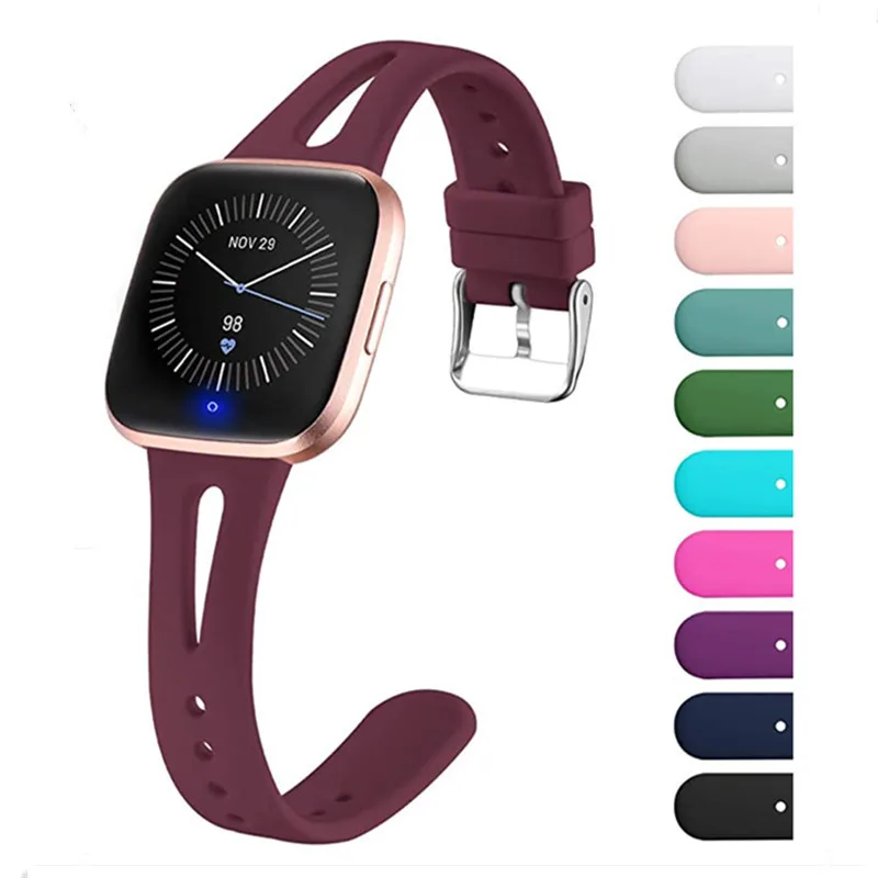 12pcs/lot Silcone Strap For Fitbit Versa 2 1 Watchband Wristband For Fitbit Versa Lite Strap Replacement Slim Thin WatchBand