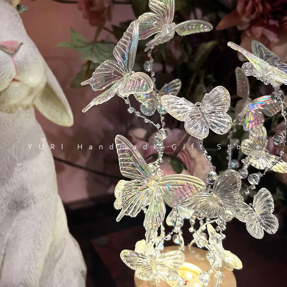 Ночник в виде бабочки ручной работы материал для рукоделия лампа создания