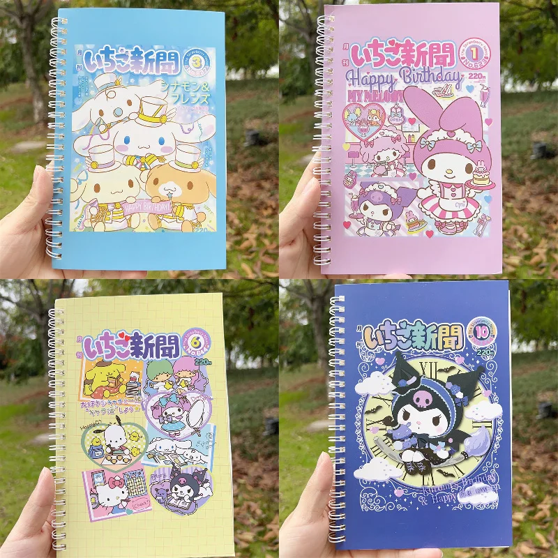

New A5 Sanrio Cute Loose Leaf Binder Notebook Kawaii My Melody Kuromi Cartoon Student Notepad Diary Office Stationery Supplies