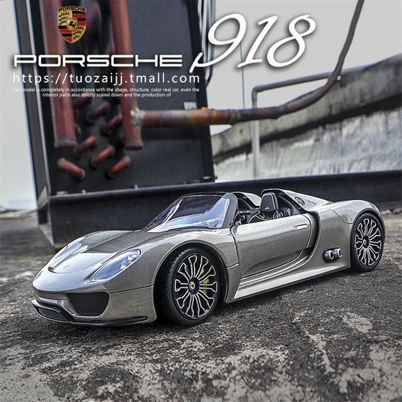 

Модель спортивного автомобиля WELLY 1:24 Porsche 918 Spyder из сплава, литая металлическая игрушка, Модель гоночного автомобиля, Коллекционная модель высокой имитации, подарок для детей