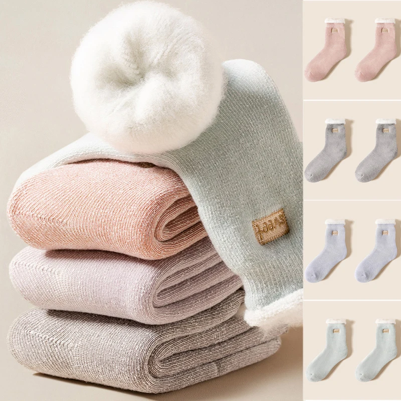 

Шерстяные носки до лодыжки, пушистые теплые мягкие теплые флисовые носки для мужчин и женщин