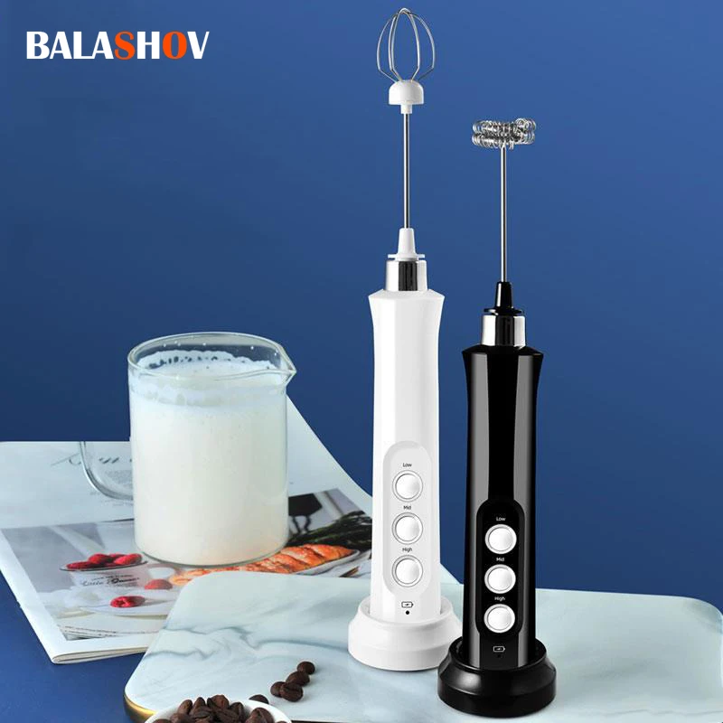 Milk Frothers Electric Handheld Egg Stirring Stainless Steel Egg Beater Coffee Bubble Maker Whisk Mixer For Coffee Cappuccino