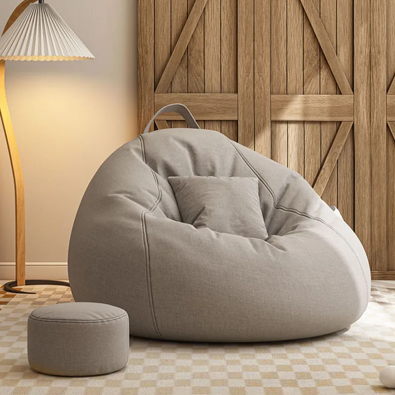 

Классический скандинавский ленивый диван в форме пончика, Круглый минималистичный угловой мешок из пузырьков, элегантный диван для гостиной