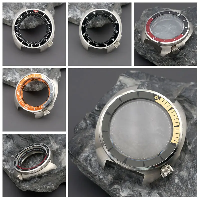 Фото Мужские часы Mod 6105 6139 Turtle Abalone для дайвинга, корпус, совместимый с механизмами NH34, NH36, NH35, водонепроницаемость 50 м, сапфировое стекло, подарок №2