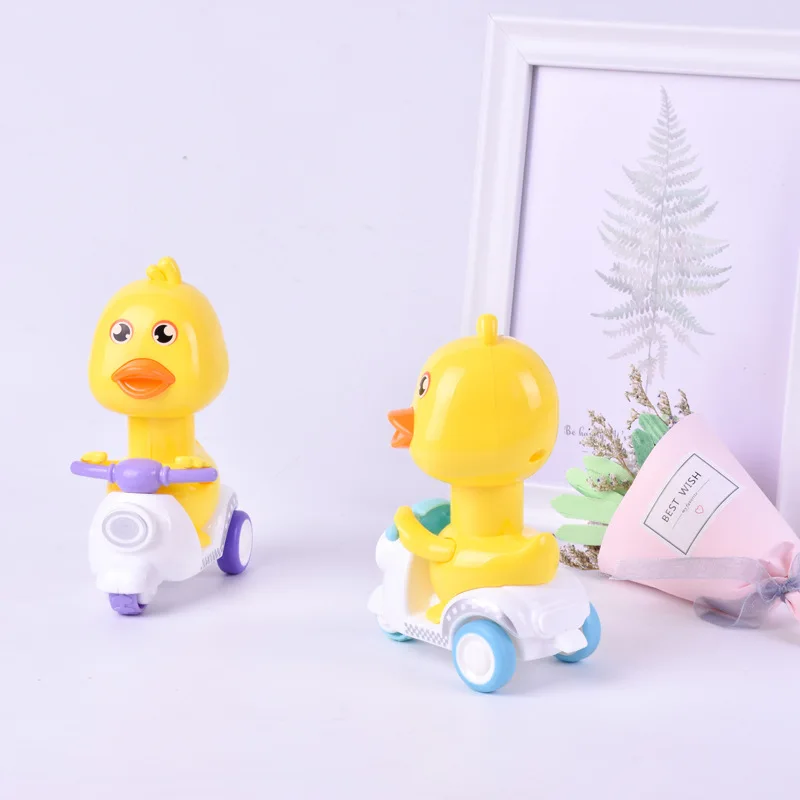 

Не нужно нажимать на батарейку, затем возвращать тележку, желтая утка, мотоцикл, инерционный пресс, милый утка, игрушка утка