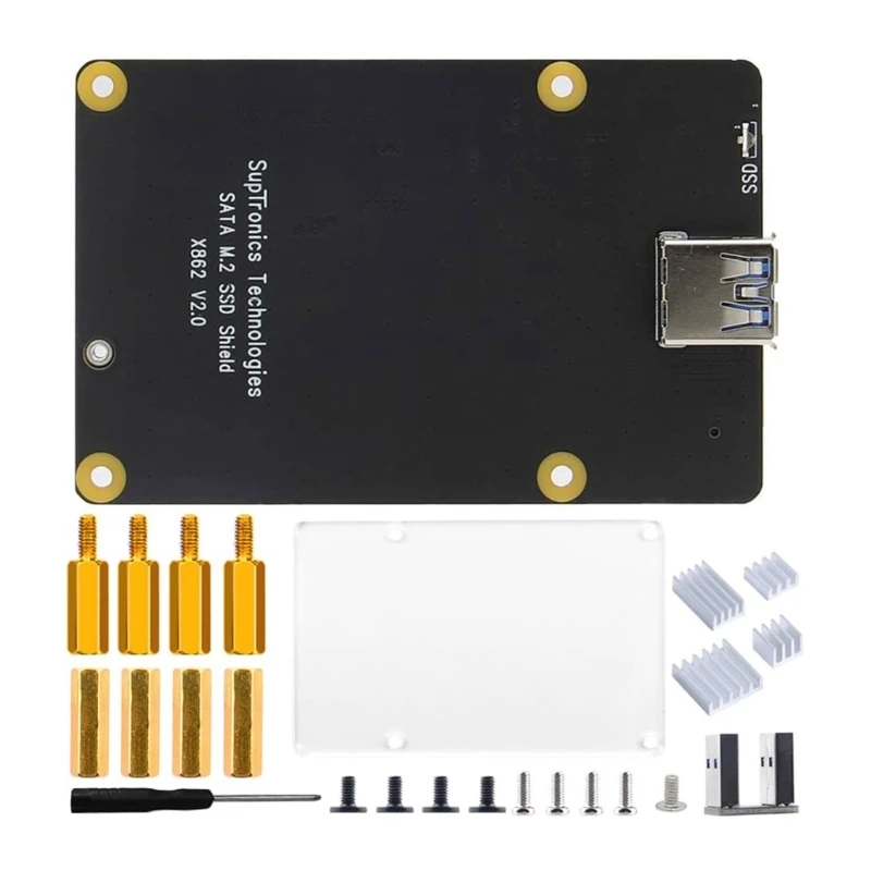 

X862 V2.0 NGFF SSD Expansion Board forRaspberryPi 4 Boosting Storage 2280