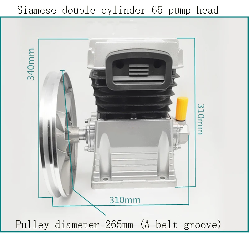 Double Cylinder 65 Pump Head 2.2kw Piston Type Double Cylinder Pump Head 1300rpm 1 Stage 11 Rod Head Structure