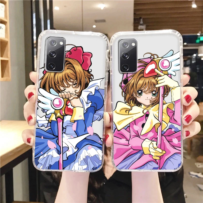 

Card Captor Sakura Anime Transparent Phone Case For Samsung A73 A72 A71 A52 A53 A54 A51 A42 A34 A32 A14 A13 A12 A23 5G Cover