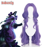 bubuwig synthetic hair lol withered rose syndra cosplay wig 100cm long straight purple girls lolita party wigs heat resistant