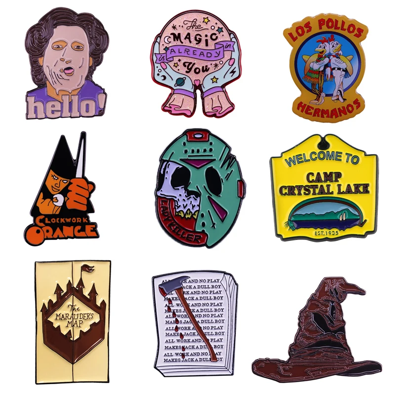 K2211 Хэллоуин страшная фигурка фильма значок на лацкан рюкзак сумки воротник