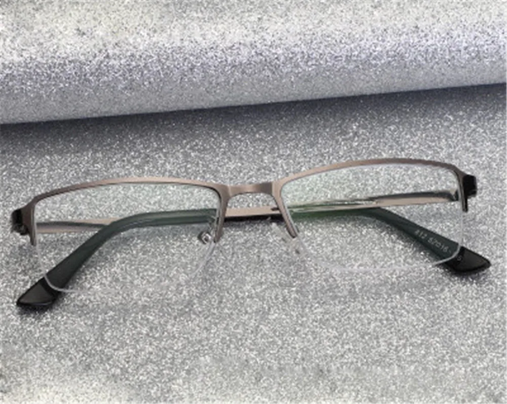 Акция 2019 портативные очки для чтения с половинной оправой из сплава мужчин и