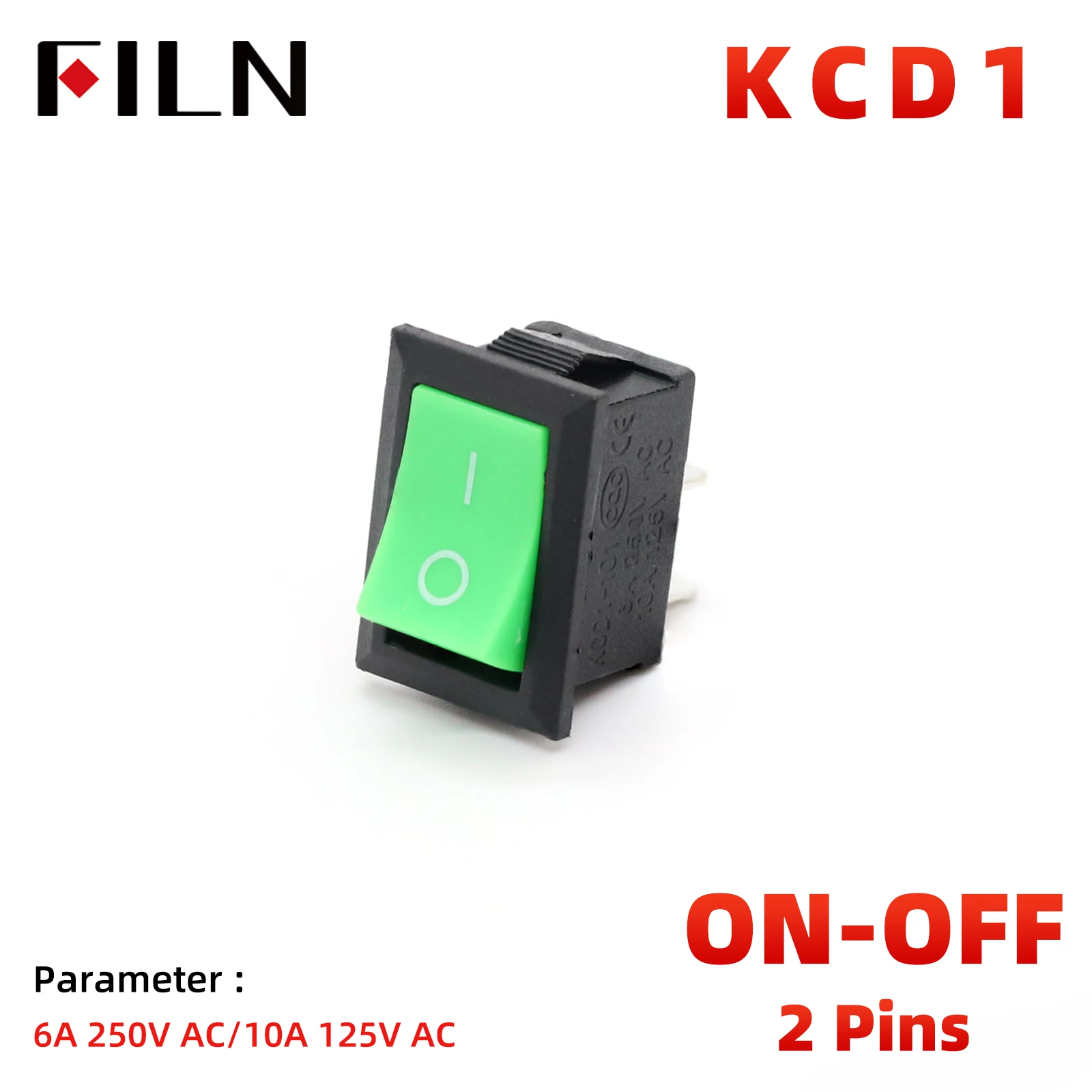 

Мини-кулисный переключатель KCD1-101 MRS-101 пластиковый 6A 250V