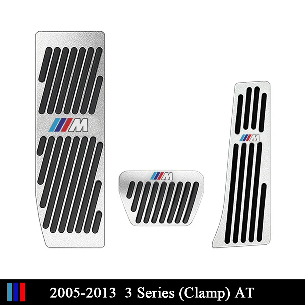 

3 шт. комплект педалей тормозной заслонки для BMW 3 серии 2005-2025 лет E90 F30 G20, резиновая противоскользящая педаль из нержавеющей стали, автомобильные аксессуары