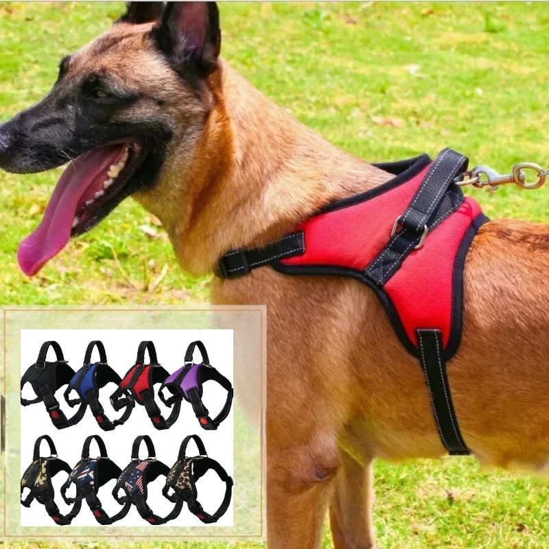 

Шлейка для собак прочная Светоотражающая Регулируемая шлейка для собак шлейка для прогулок для маленьких средних и больших питомцев аксессуары
