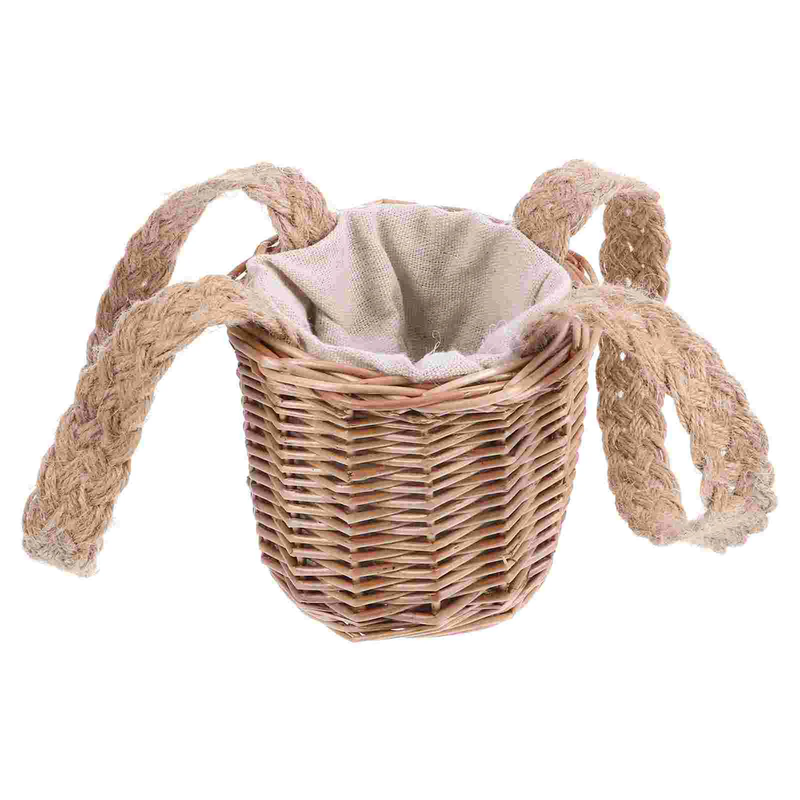 

Basket Flower Storage Wedding Woven Girl Baskets Willow Candy Wicker Rattan Ceremony Bin Rustic Weddings Handheld Weaving