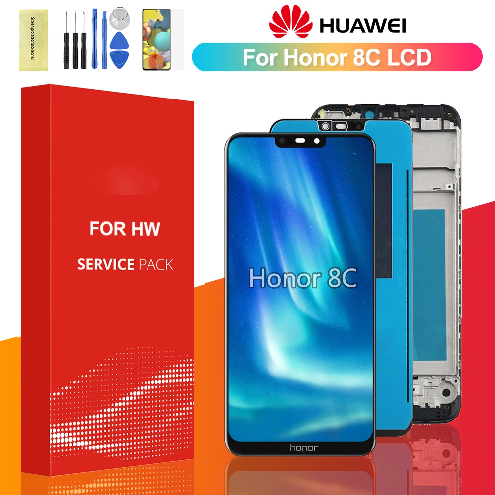 

Оригинальный дисплей 6,26 дюйма для Huawei Honor 8C, ЖК-дисплей, сенсорный экран, дигитайзер в сборе для Huawei Honor 8C BKK-LX2 LX1 L21