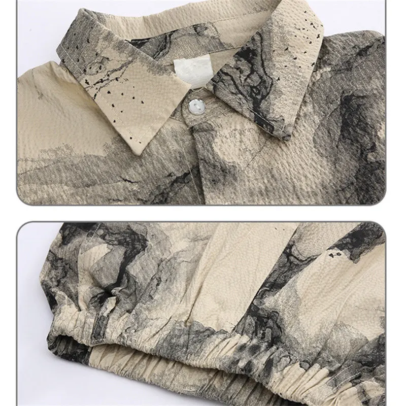 Kids Boys Clothing Sets Summer Fashion Print Shirts+Shorts Two Pieces Casual Outfits High Quality Baby Clothes 3 To 14Years Old