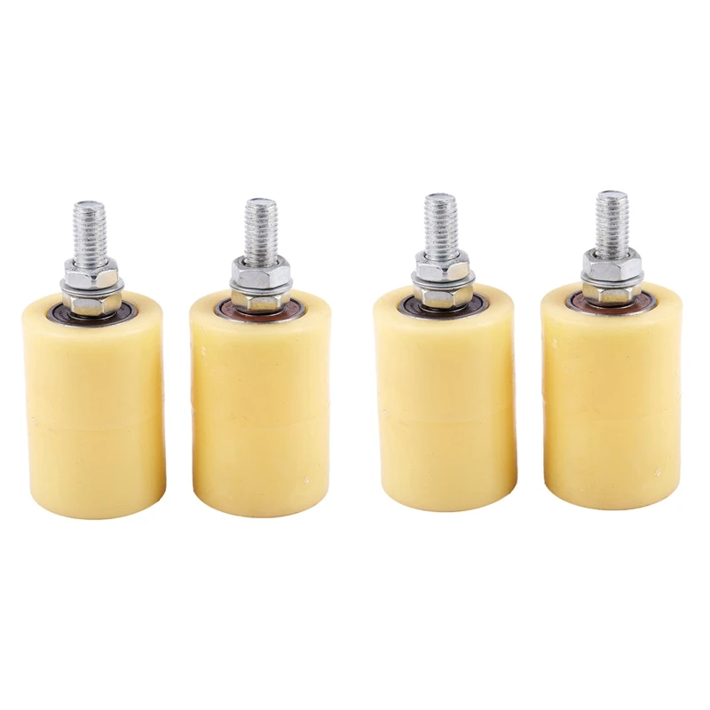 

4PCS 50X70mm PP Steel Flat Roller Bearing Guiding Wheel 6201 M12 Screw For Electric Door Sliding Gate